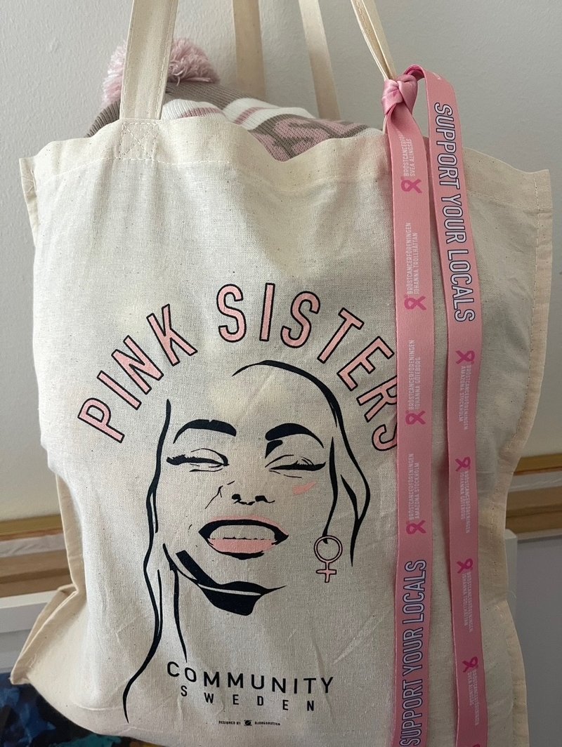 pink sisters tote bag